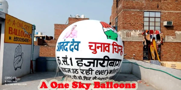 White Election Campaign Sky Balloons | A One Sky Balloons Delhi